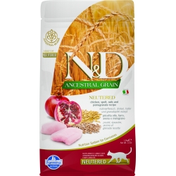 FARMINA FARMINA N&D ANCESTRAL GRAIN CAT NEUTERED - CHICKEN ADULT 1.5KG